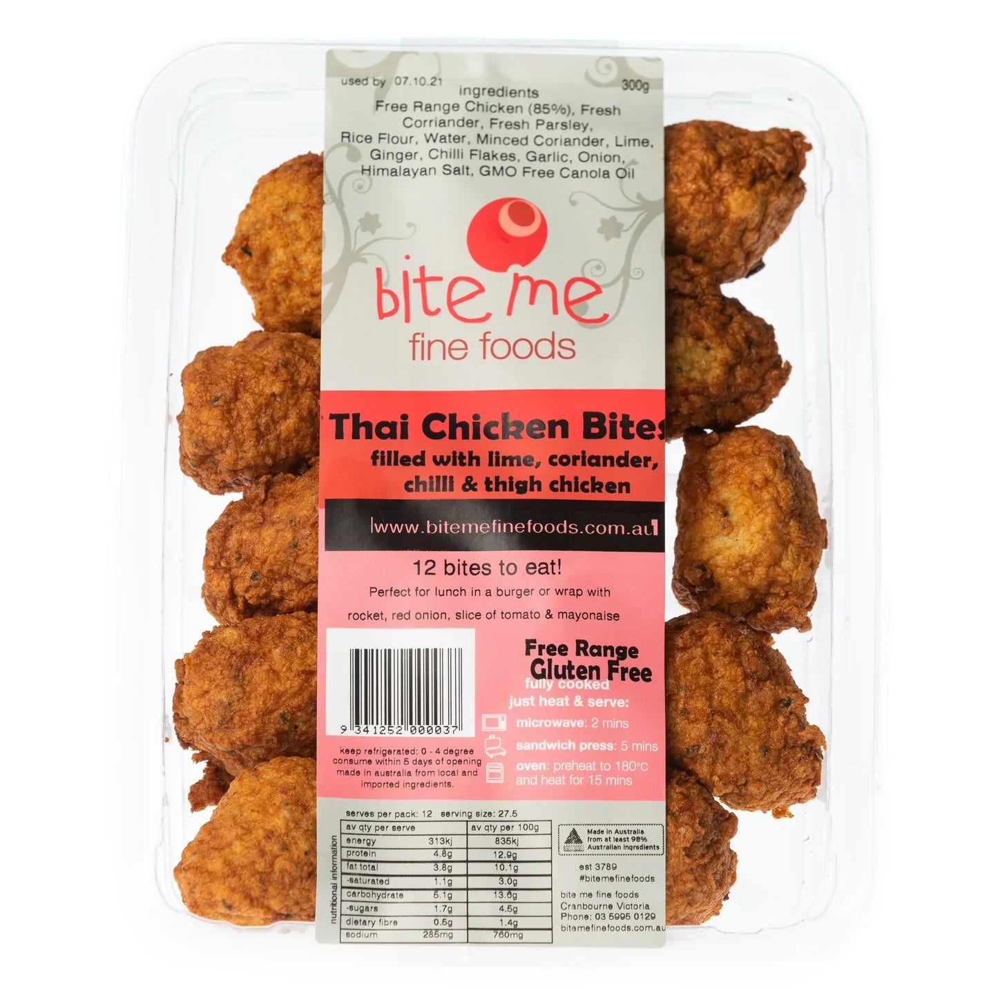 Bite Me Fine Foods Thai Chicken Bites 300g