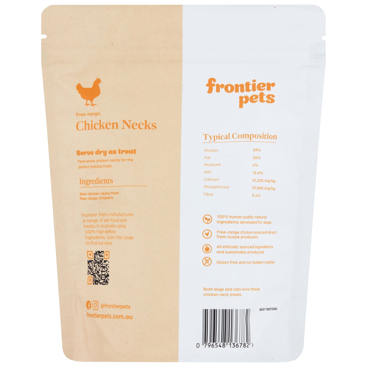 Frontier Pets Chicken Necks 100g