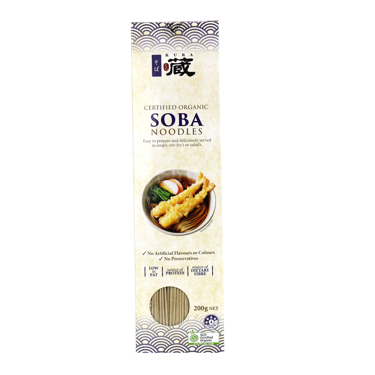 Kura Organic Soba Noodles 200g