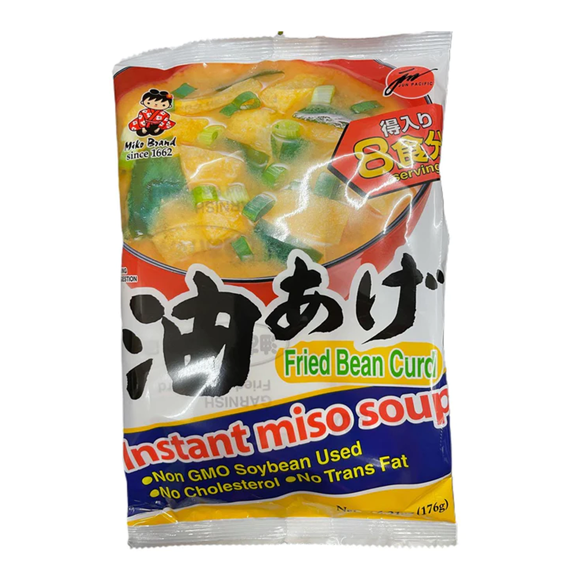 Miko Brand Instant Miso Soup Fried Bean Curd 8pk 156g