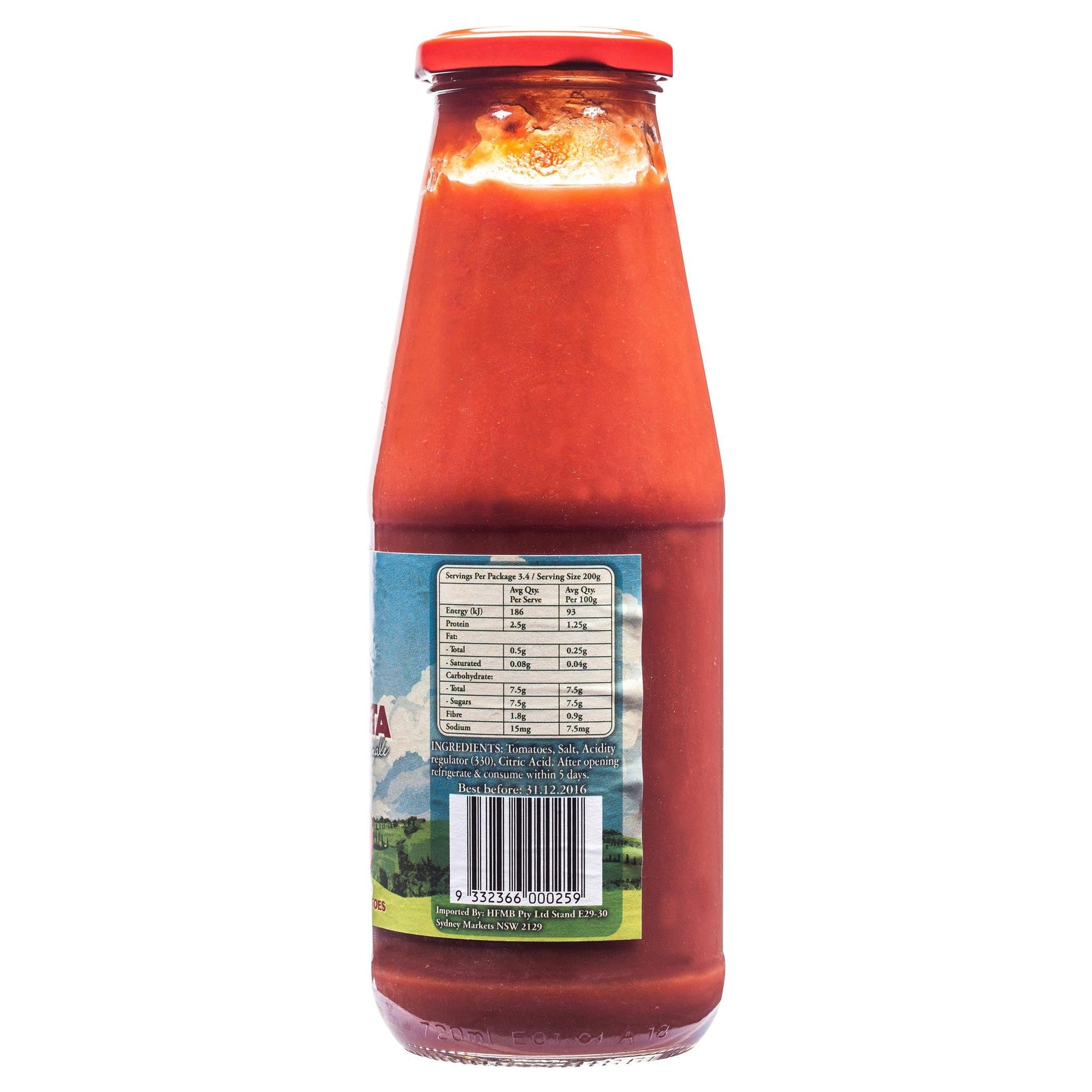 Villa Rossi Passata Sauce 680g , Grocery-Pasta - HFM, Harris Farm Markets
 - 2