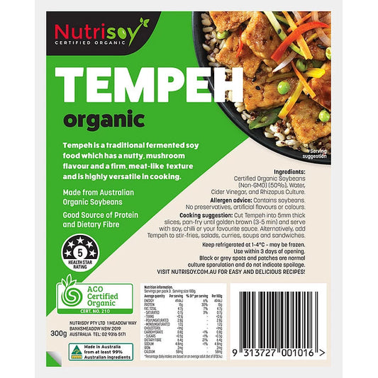 Nutrisoy Tempeh Organic Tofu 300g