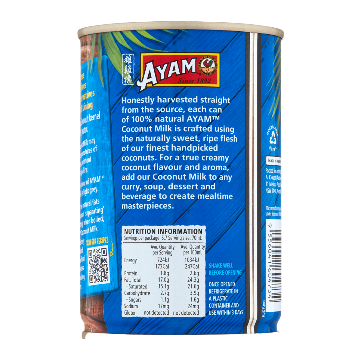 Ayam Coconut Milk 400ml