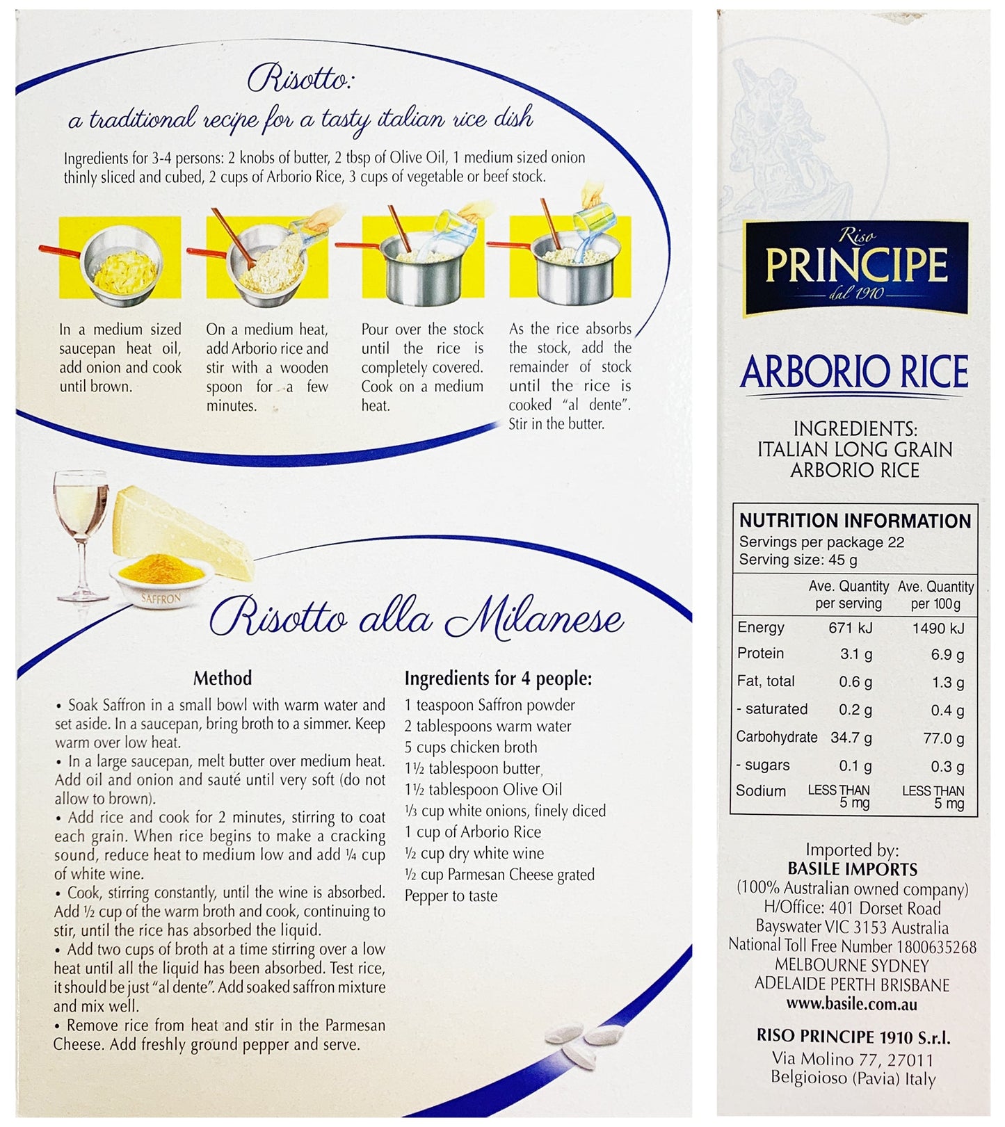 Riso Principe Arborio Rice | Harris Farm Online