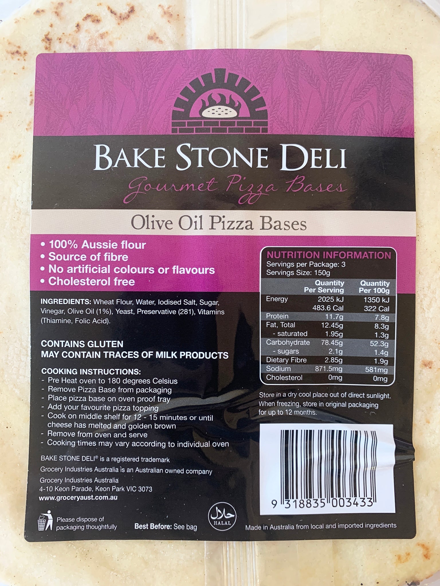 Bake Stone Deli Olive Oil Pizza Bases | Harris Farm Online