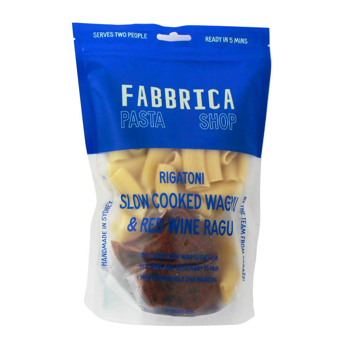 Fabbrica Pasta Rigatoni Slow Cooked Wagyu Beef Ragu 550g