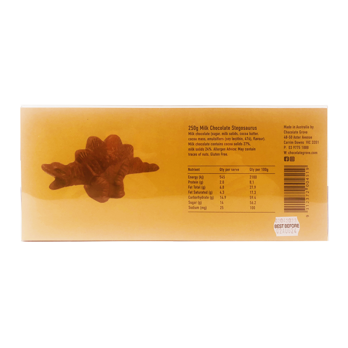 Chocolate Grove Milk Stegosaurus 250g