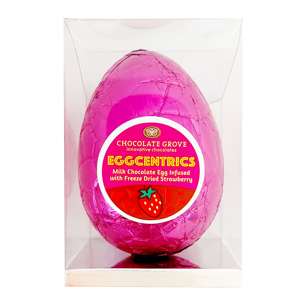 Chocolate Grove Milk Chocolate Strawberry Egg 130g | Harris Farm Online