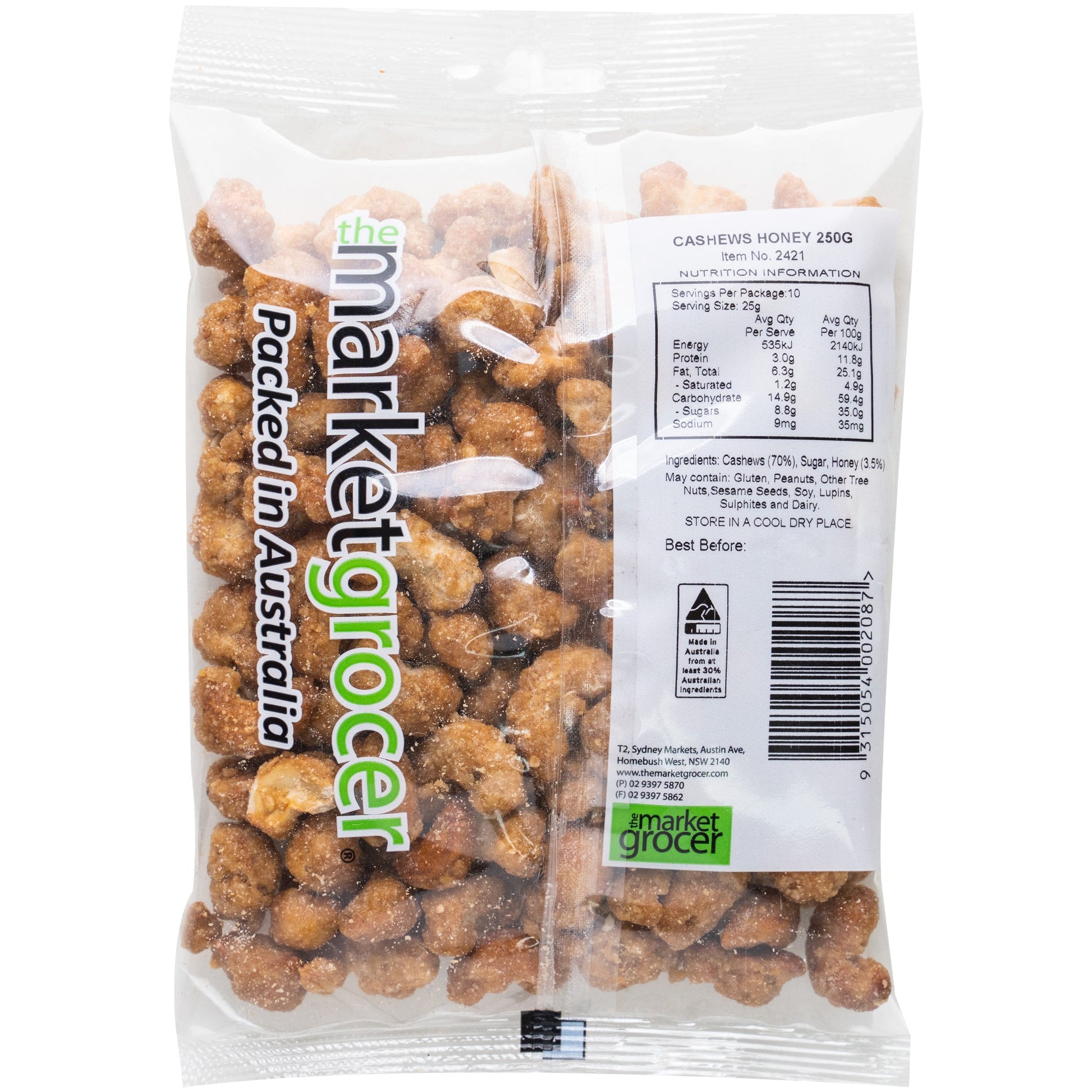 The Market Grocer Cashews Honey | Harris Farm Online