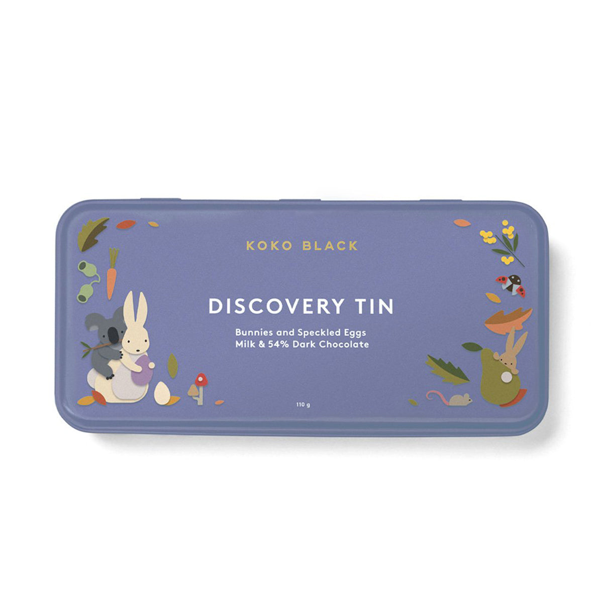 Koko Black Discovery Tin, Bunnies and Speckled Eggs Milk and 54% Dark Chocolate | Harris Farm Online