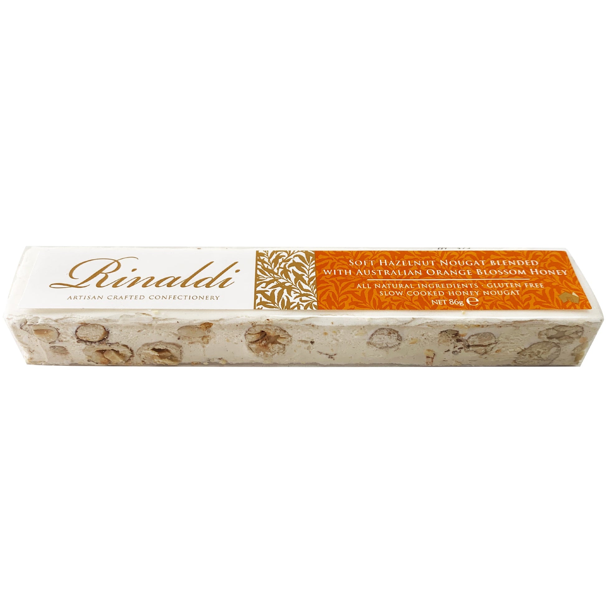 Rinaldi - Soft Hazelnut Nougat - Blended with Australian Orange Blossom Honey | Harris Farm Online