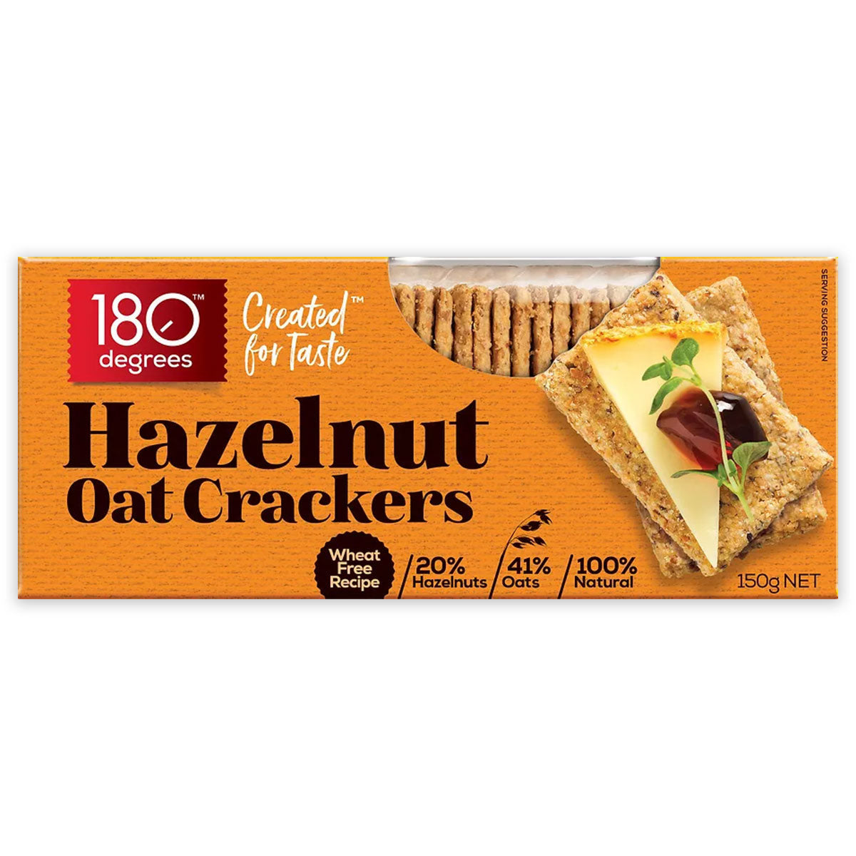 180 Degrees Hazelnut Oat Crackers 150g | Harris Farm Online