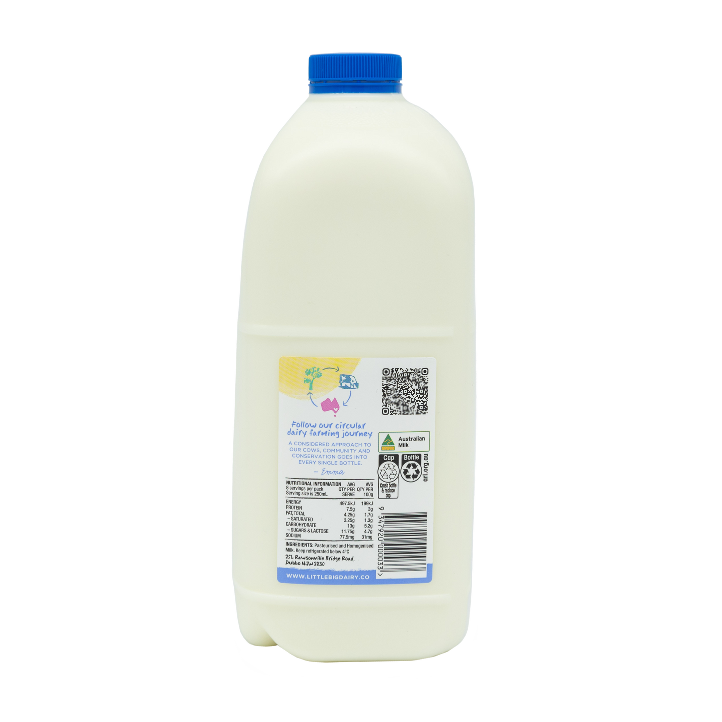 The Little Big Dairy Less Cream Milk 2L