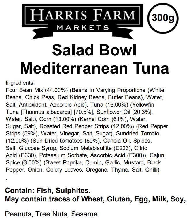 Harris Farm Salad Mediterranean Tuna 300g