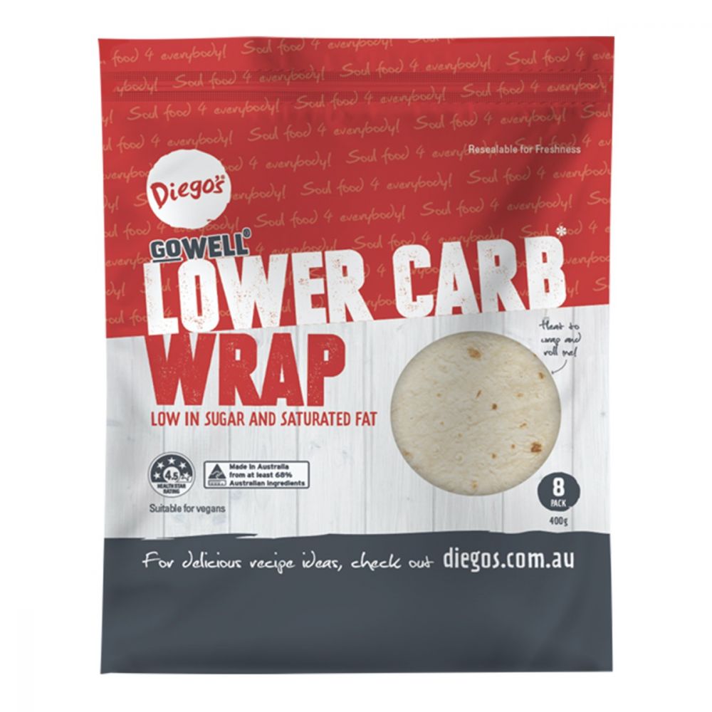 Diego's Low Carb Wrap x8 400g