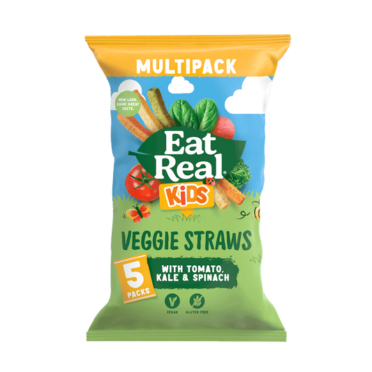 Eat Real Veggie Straws Kale, Tomato and Spinach Multi-Pack 5x20g