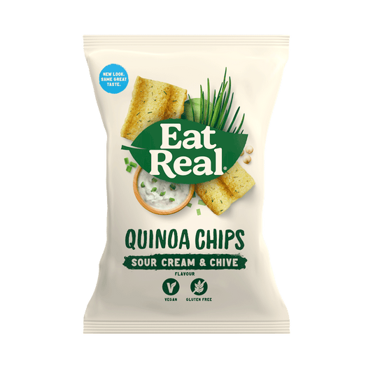 Eat Real Vegan Quinoa Chips Sour Cream and Chive 80g