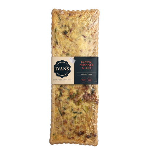 Ivan's Pies Bacon Cheese and Leek Tart 800g