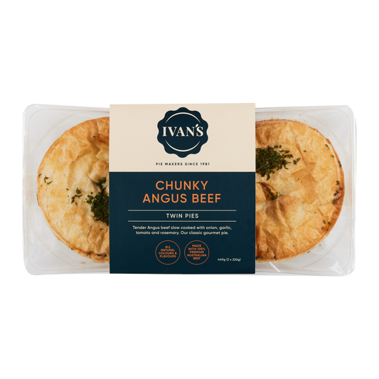 Ivan's Pies Chunky Angus Beef Pies x2 440g