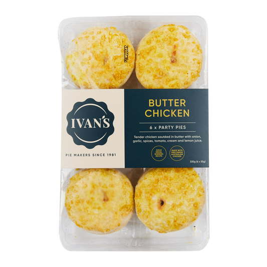 Ivan's Pies Butter Chicken Pies x6 330g