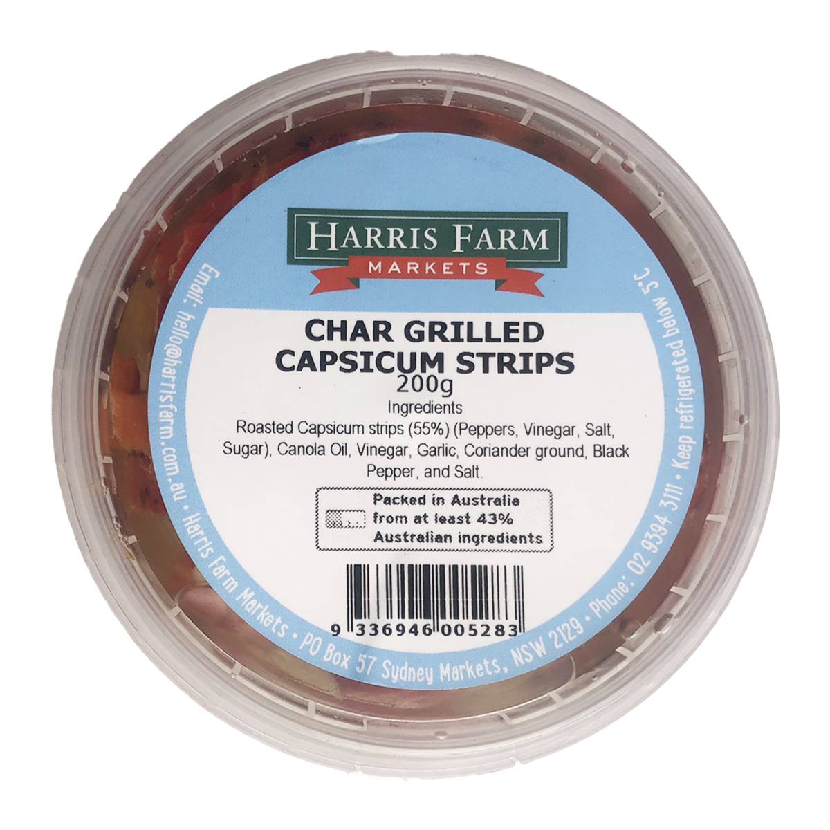 Harris Farm Char Grilled Capsicum Strips 200g