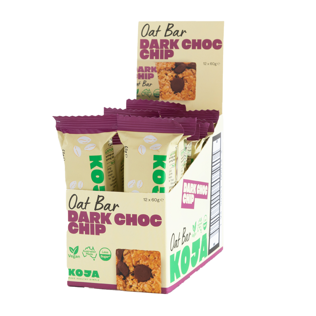 Koja Oat Bar Dark Choc Chip 60g