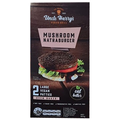 Uncle Harrys Mushroom Natraburger | Harris Farm Online