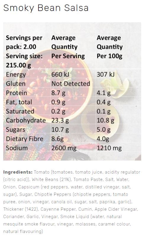 Vegan Made Easy Smoky Bean Salsa 430g