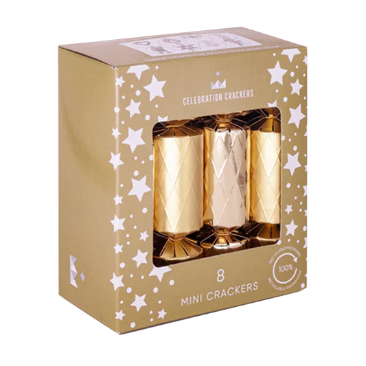 Celebration Crackers Mini Gold Diamond Pack x8