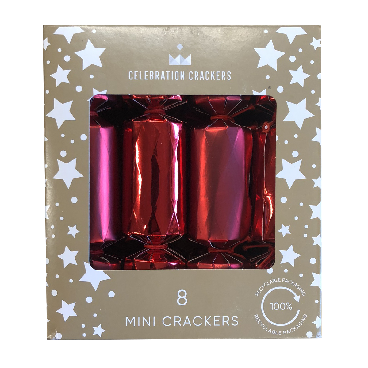 Celebration Crackers Mini Red Diamond Pack x8