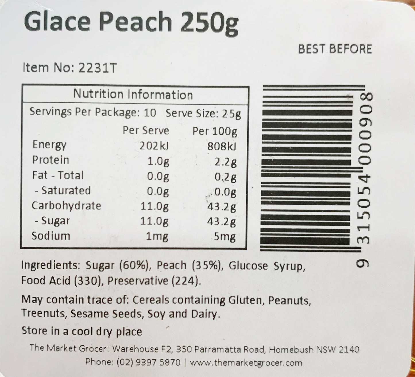 The Market Grocer Glace Peach | Harris Farm Online