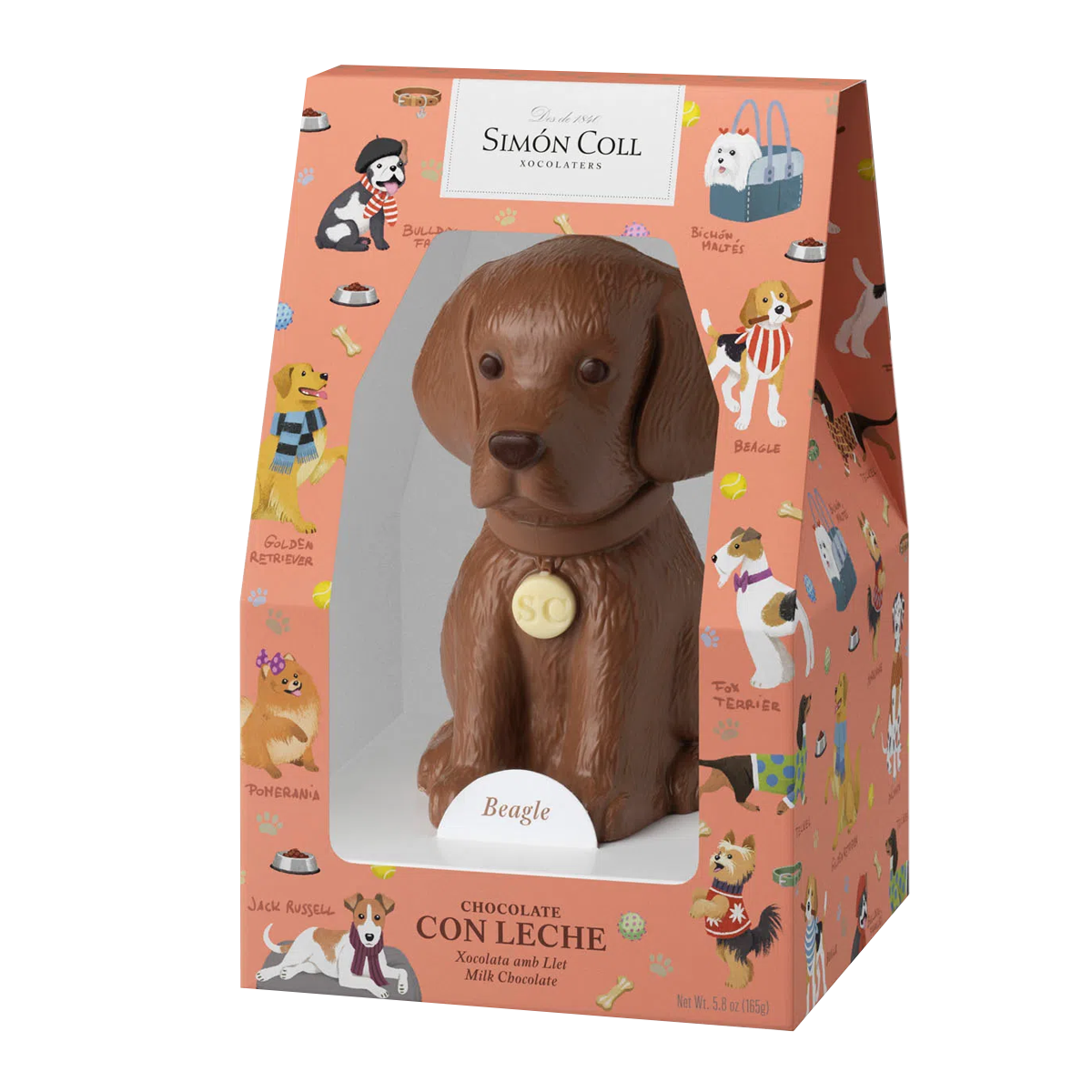 Simon Coll Milk Chocolate Dog in Carton 165g