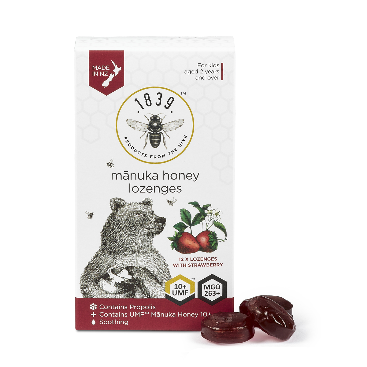 1839 Manuka Honey Berry Lozenges x12 54g