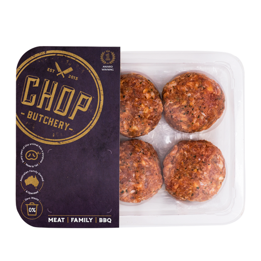 Chop Butchery Mediterranean Pork Rissole 500g