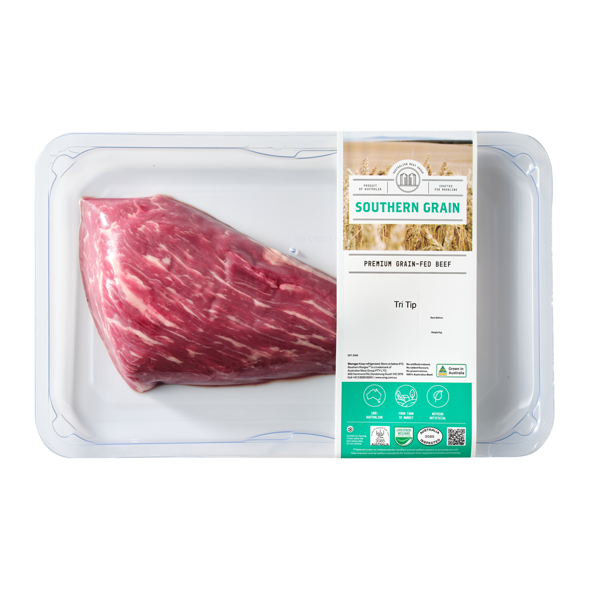 Southern Grain Premium Grain Fed Beef MB2 Tri Tip 700-1kg