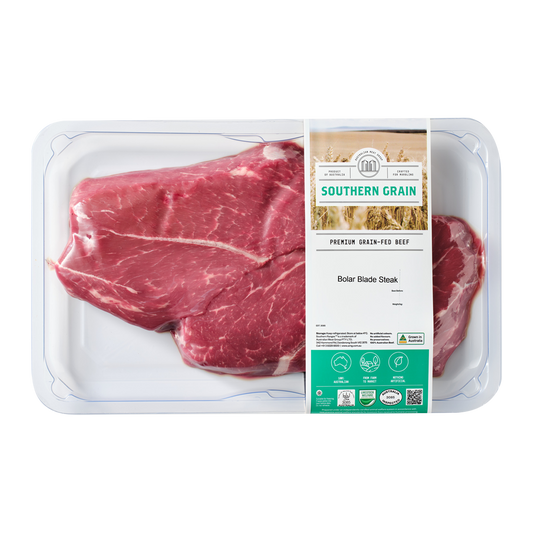 Southern Grain Premium Grain Fed Beef MB2 Bolar Blade Steak 400-550g