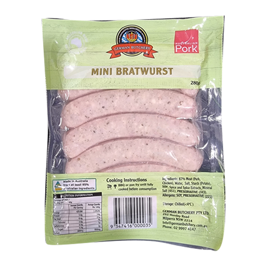 German Butchery Mini German Bratwurst 280g