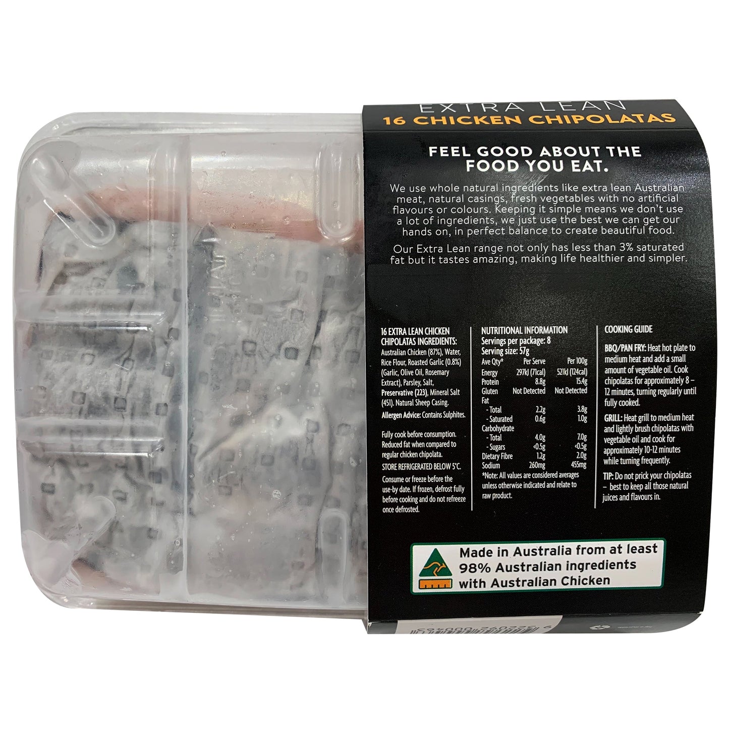 Peppercorn Extra Lean Chicken Chipolatas 450g