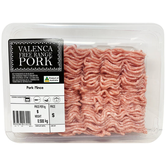 Valenca Free Range Pork Mince 500g