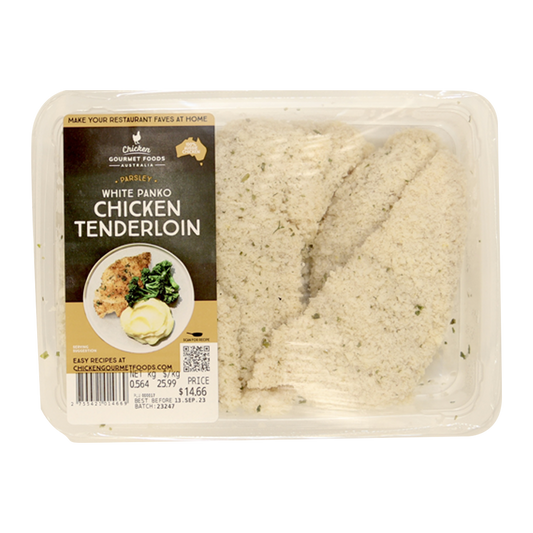 Chicken Gourmet Foods White Panko Chicken Tenderloin 500-750g