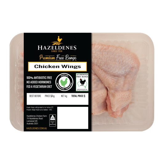 Hazeldenes Free Range Chicken Wings 500-600g