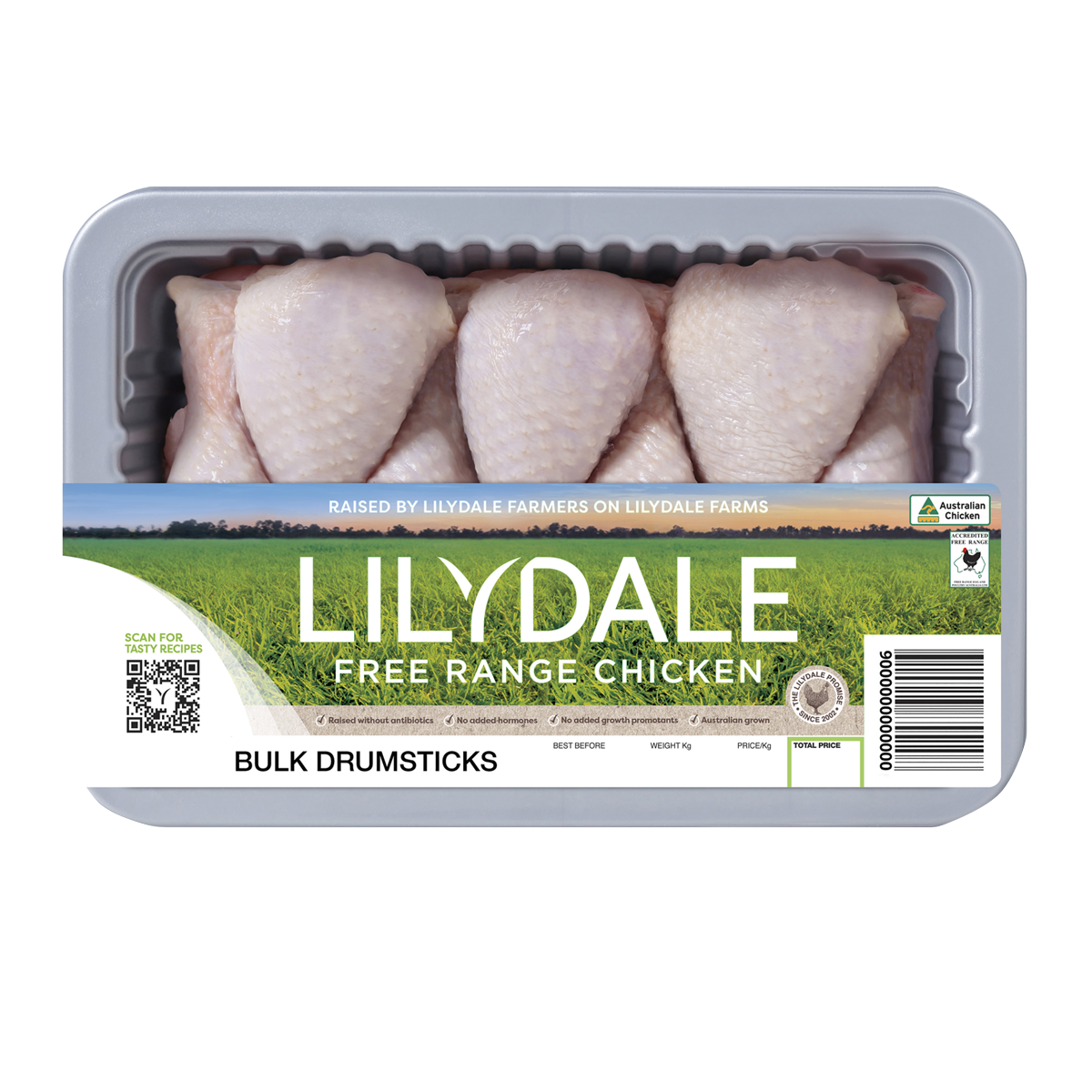 Lilydale Free Range Chicken Drumsticks 800g-1.2kg