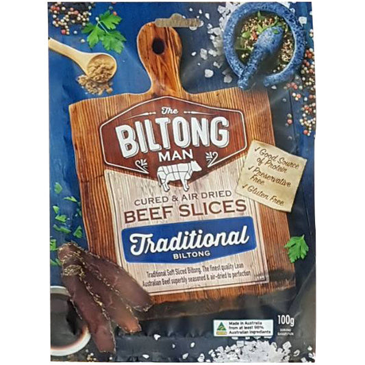 The Biltong Man Traditional Beef Sliced | Harris Farm Online