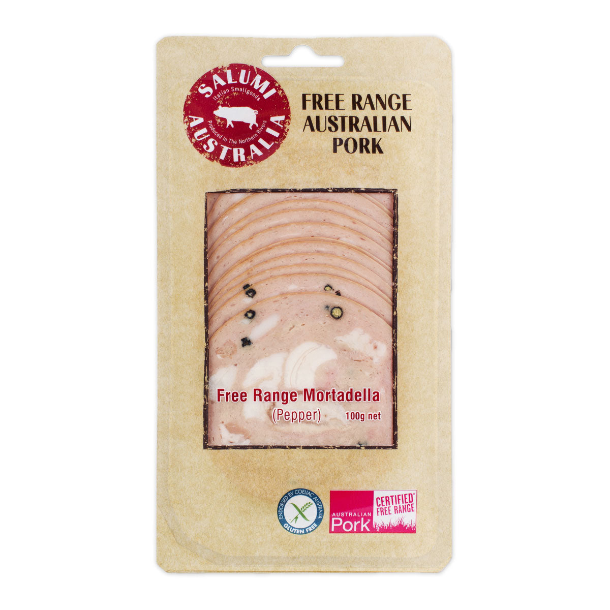 Salumi Free Range Mortadella with Pepper 100g | Harris Farm Online