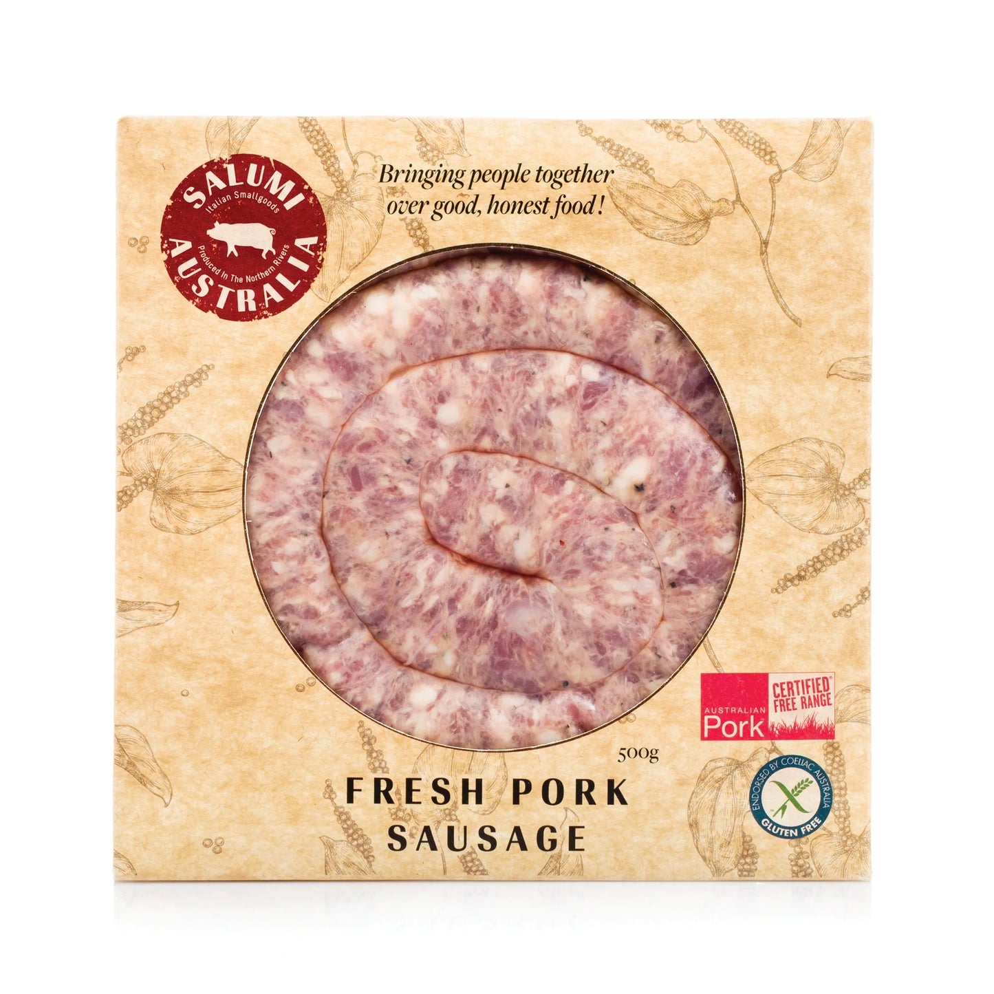 Salumi Pork Chilli and Garlic Sausage Coil 500g