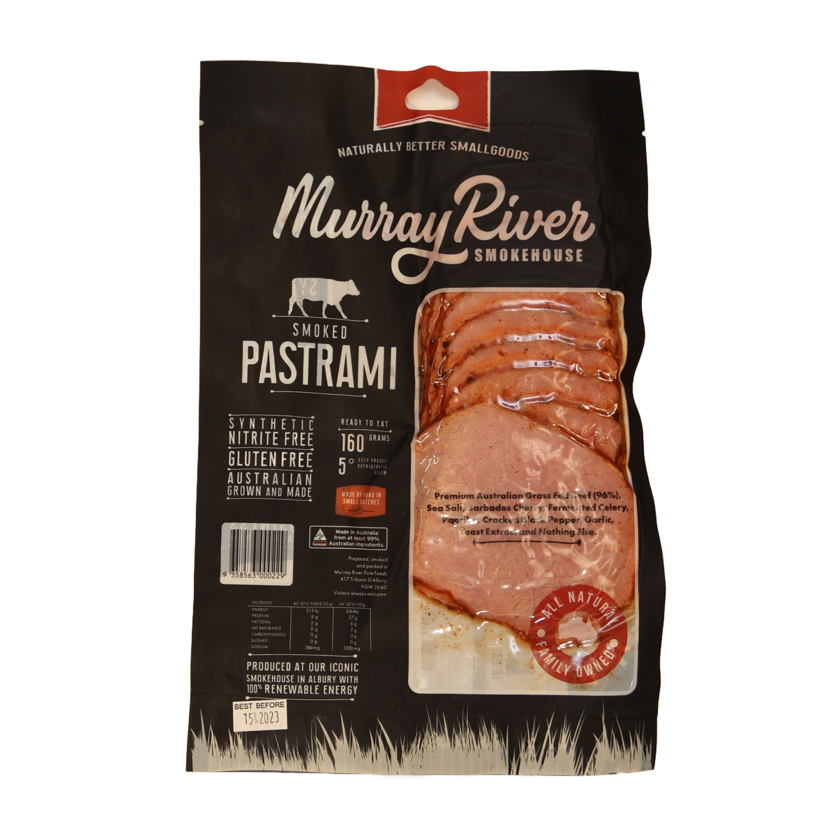 Murray River Smokehouse Smoked Pastrami 160g