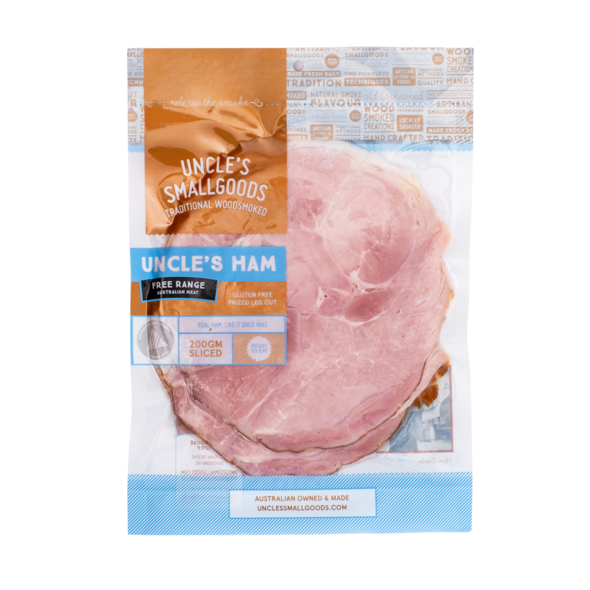 Uncle Smallgoods Sliced Ham 150g