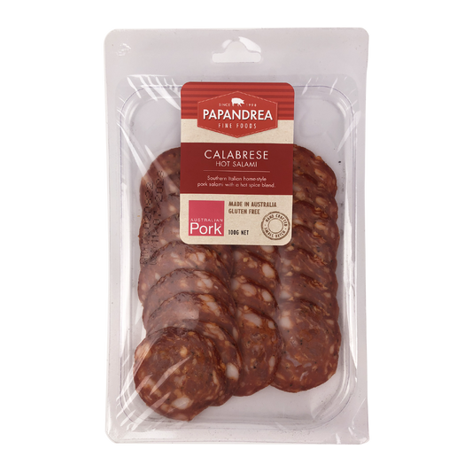 Papandrea Fine Foods Calabrese Hot Salami 100g