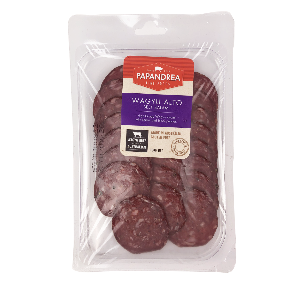 Papandrea Fine Foods Wagyu Alto Salami 100g