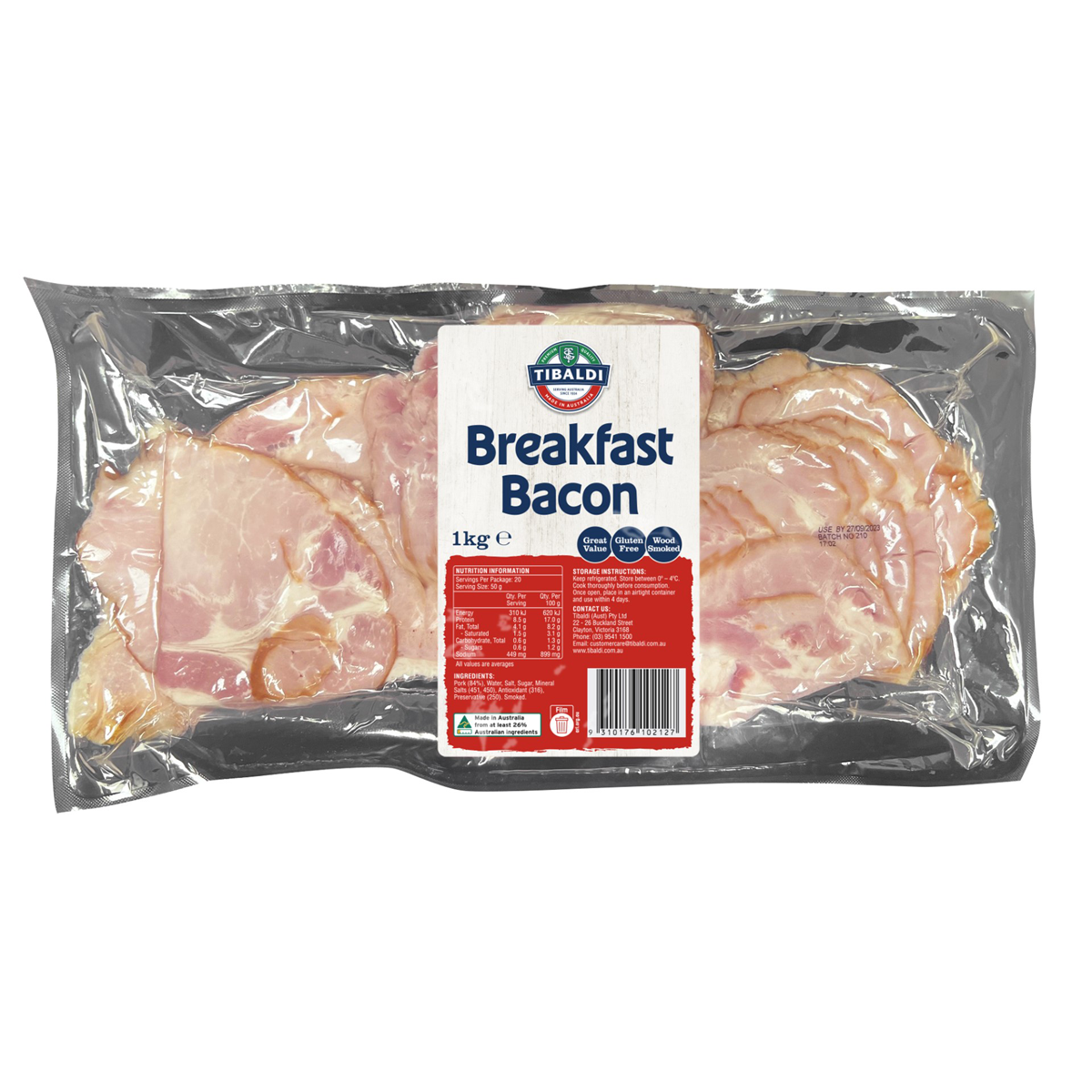 Tibaldi Breakfast Bacon 1kg